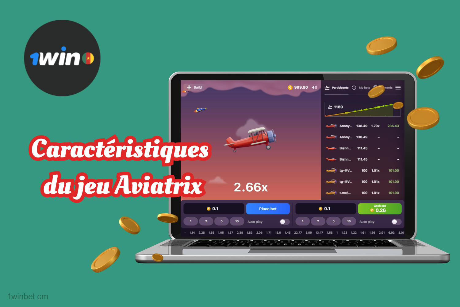 Aviatrix propose une interface simplifiée pour que les joueurs camerounais puissent s'initier aisément au jeu.